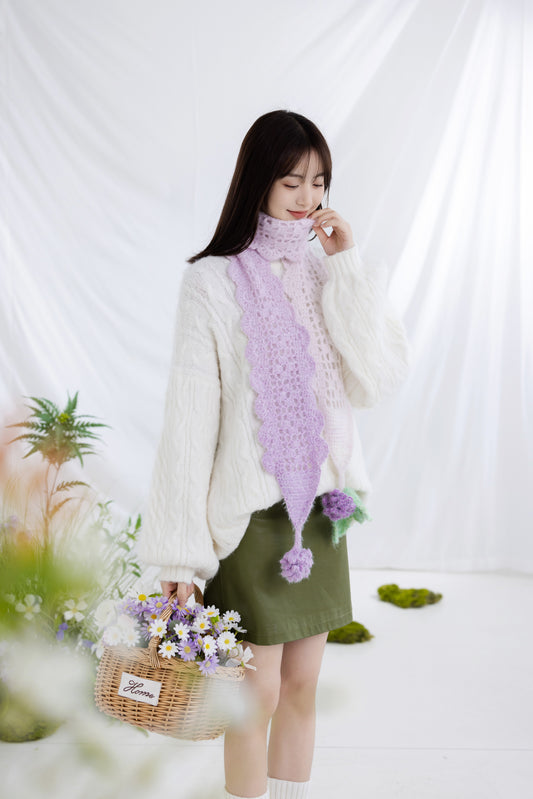 Hydrangea Scarf Crochet Kit
