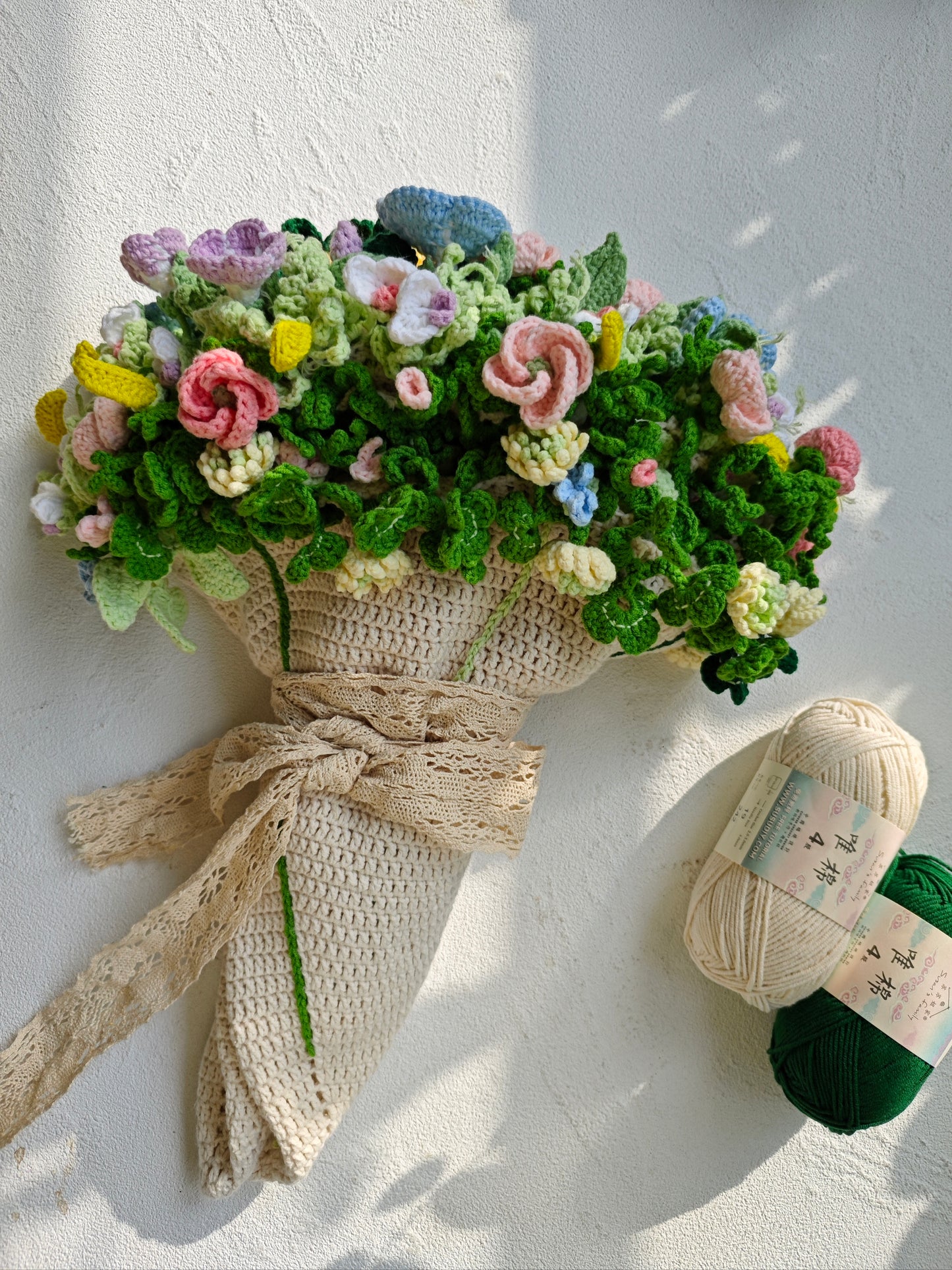 Wildflower Bouquet Blanket Crochet Yarn Kit