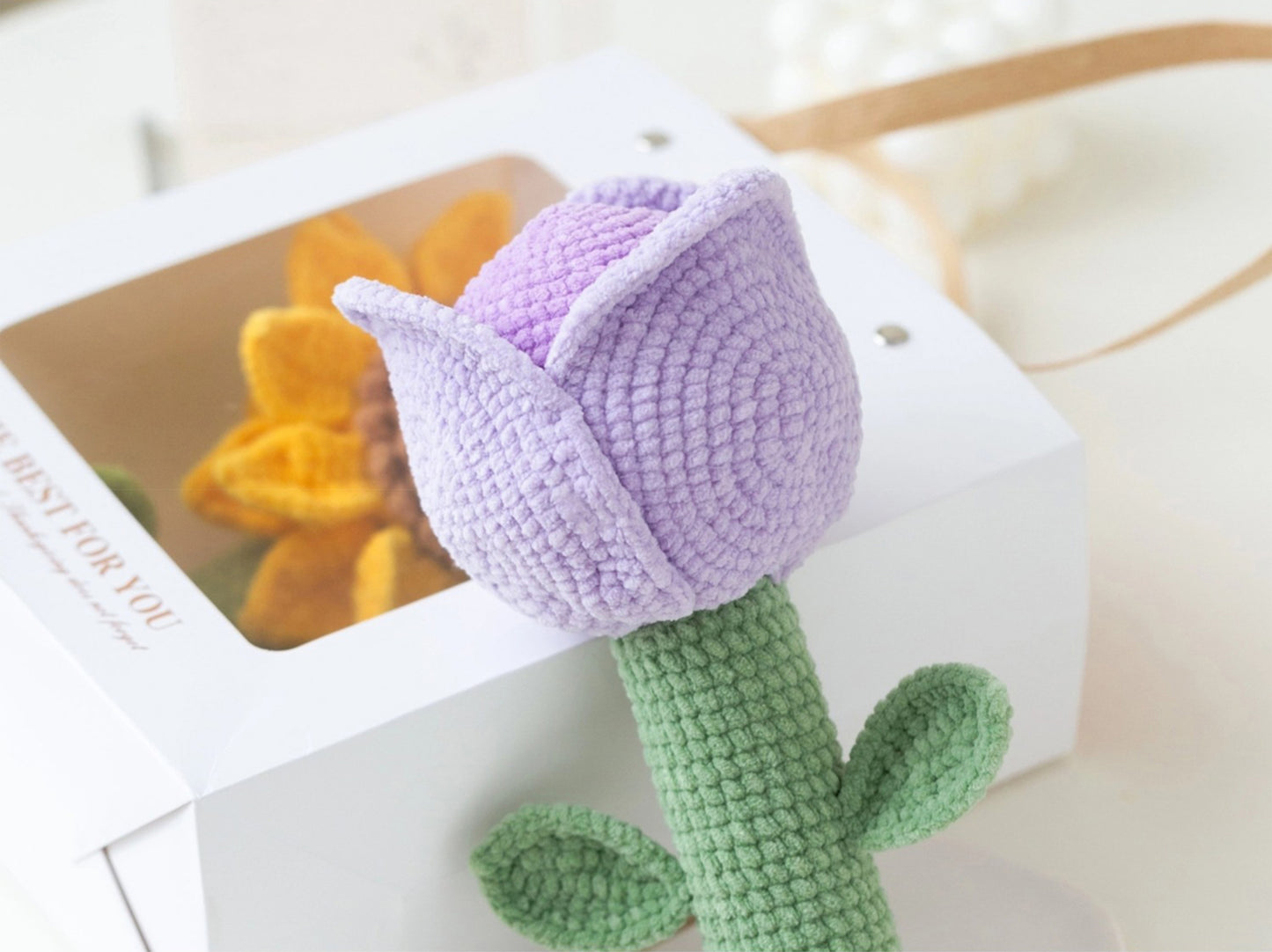 Flower Pillow Crochet Yarn Kit
