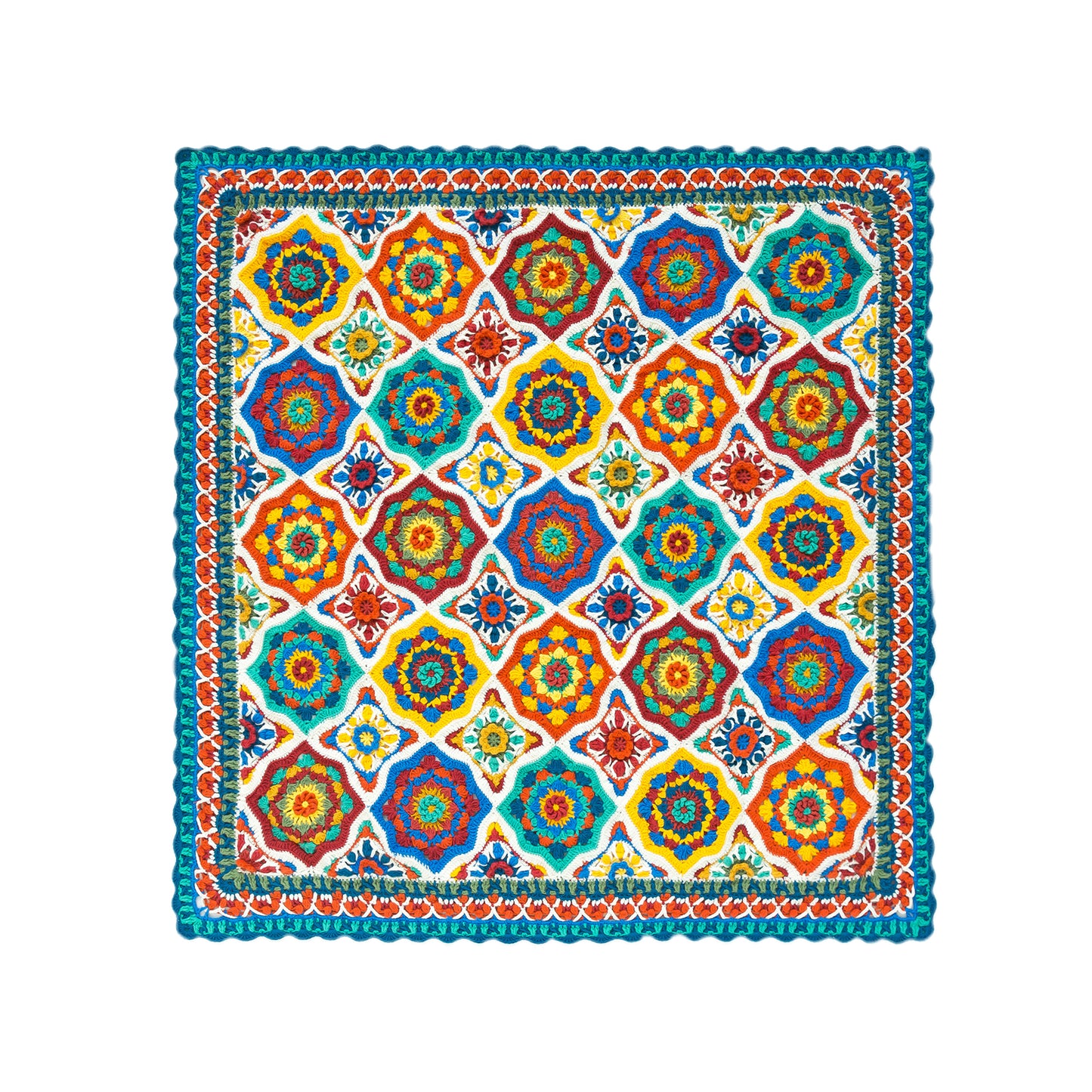 Morocco Zellige Patchwork Blanket Crochet Yarn Kit | Susan's Family