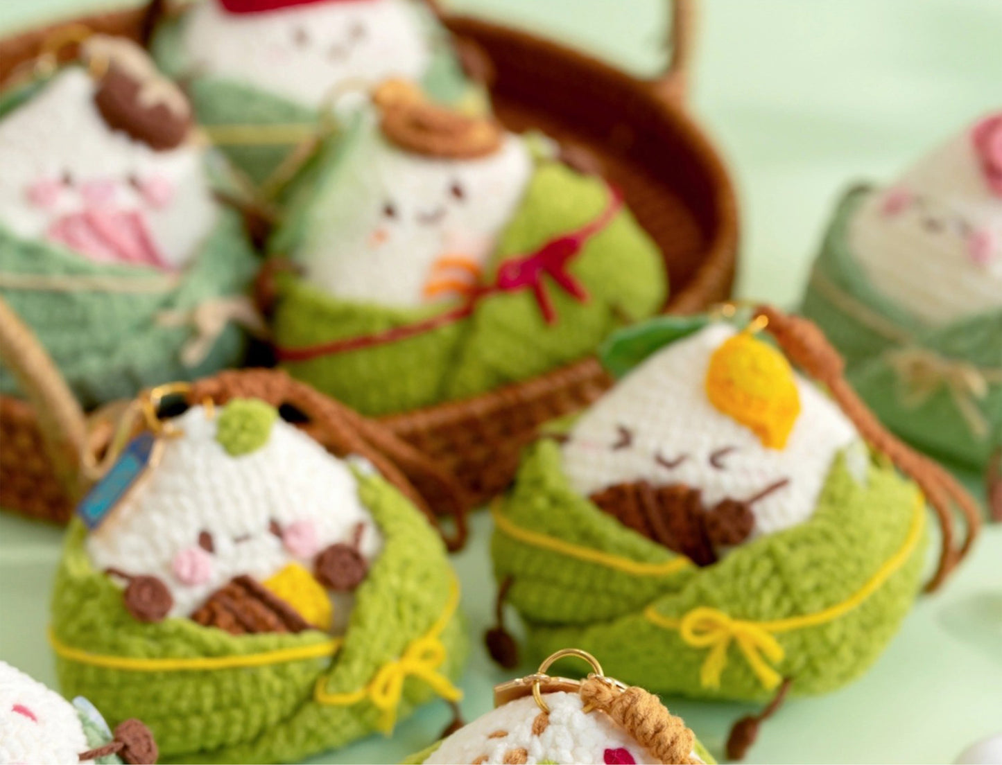Zongzi Earphone Case Crochet Pattern
