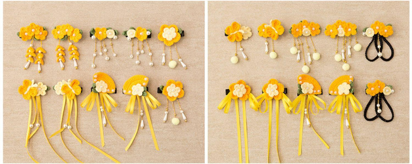 Blossom Hair Accessories Crochet Pattern