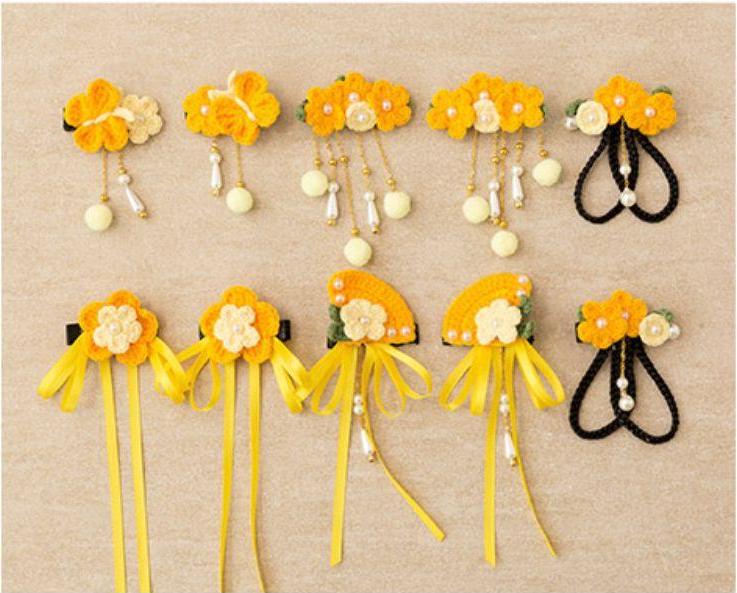 Blossom Hair Accessories Crochet Yarn Kit