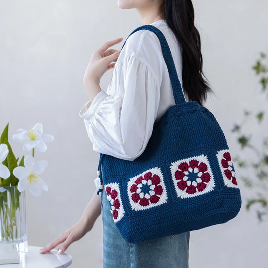 Elegance Drawstring Bag Crochet Yarn Kit