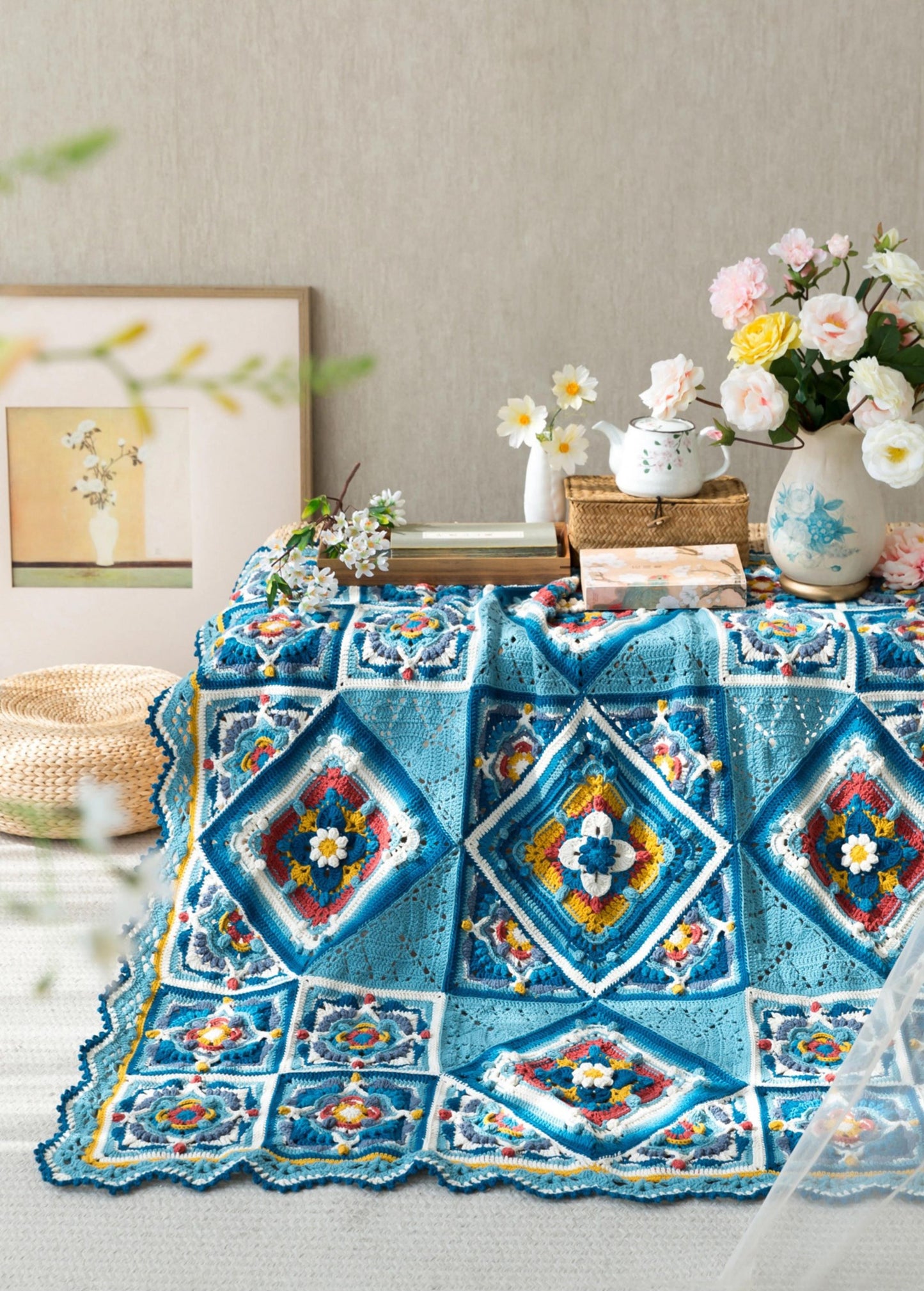 Fortune Bloom Blanket Crochet Yarn Kit