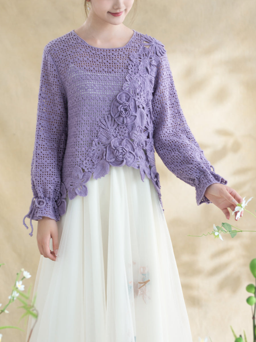 Flower Pullover Crochet Pattern