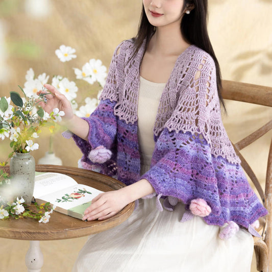 Häkelanleitung für einen Schal mit herzlichem Blumenstrauß