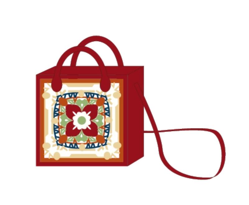 Furong Patchwork Handbag Crochet Yarn Kit | Chinese Aesthetics Series | Susan's Family