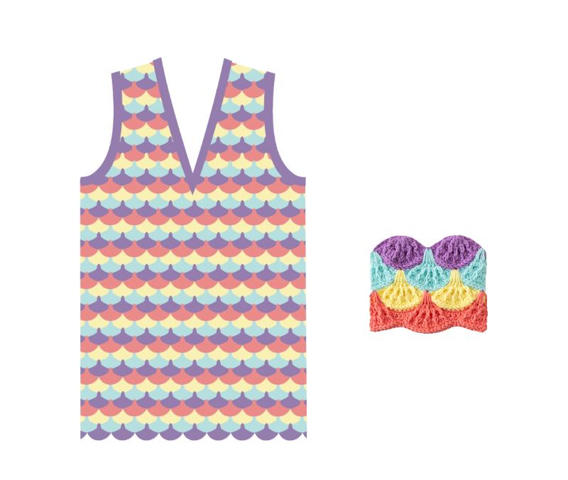 Shell Hues Vest Crochet Yarn Kit