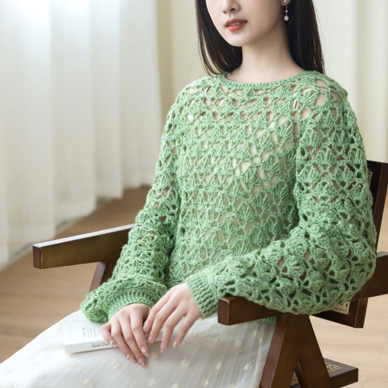 Fish Scale Pullover Crochet Yarn Kit