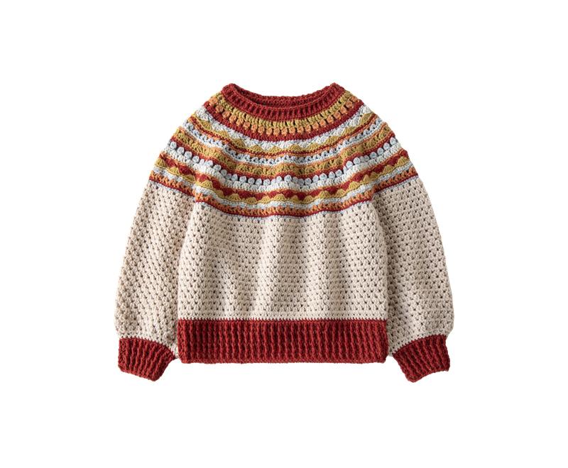 Glacier Yoke Sweater Crochet Yarn Kit | Nordic Aesthetics Series | Susan's Family
