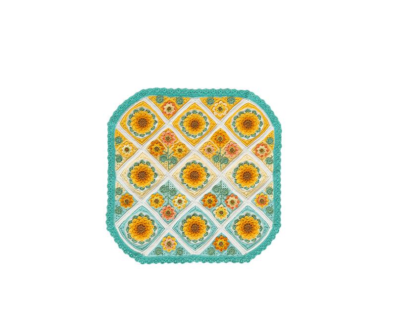 Sunflower Blanket Crochet Yarn Kit | Susan's Family Beginners Crochet Kit
