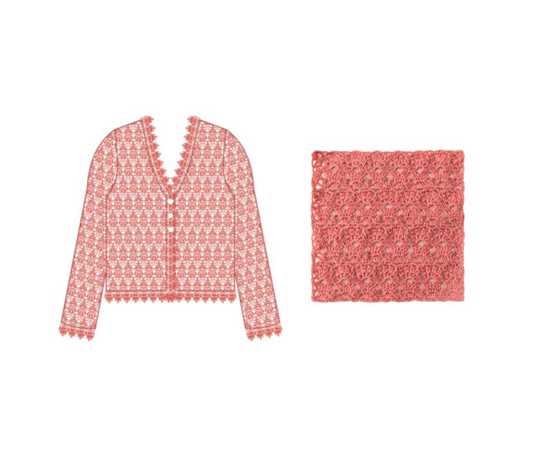 ComfortLace Cardigan Crochet Yarn Kit