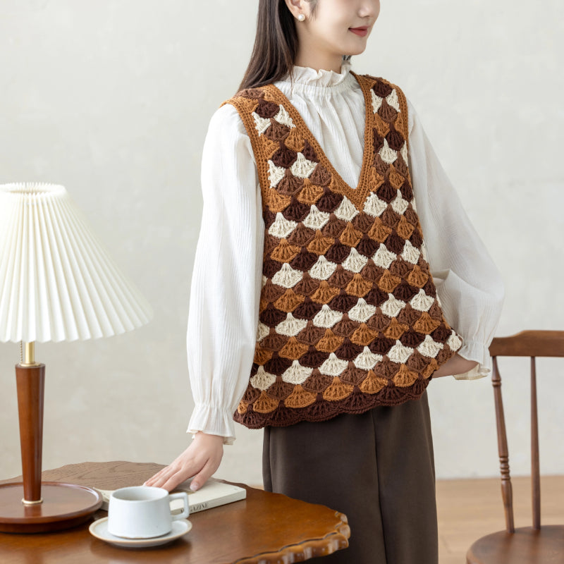 Shell Hues Vest Crochet Yarn Kit