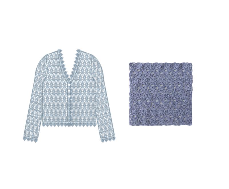 ComfortLace Cardigan Crochet Yarn Kit