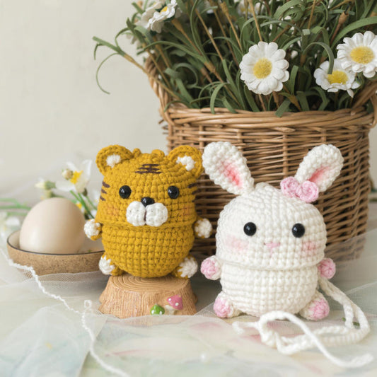 Häkelanleitung für Eierbeutel mit chinesischem Tierkreiszeichen