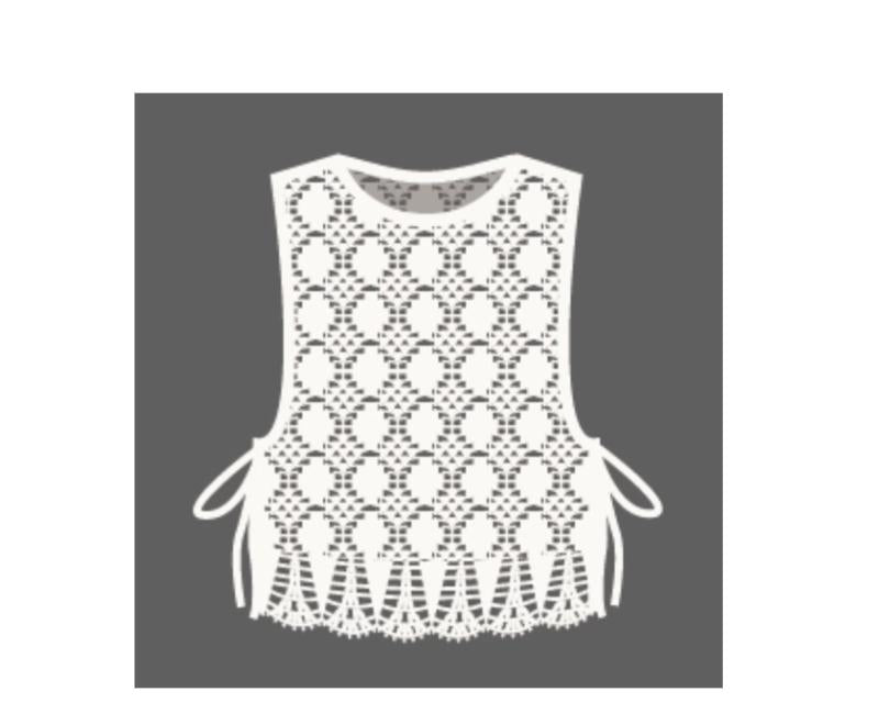 Summer Wind Tie-back Vest Crochet Yarn Kit