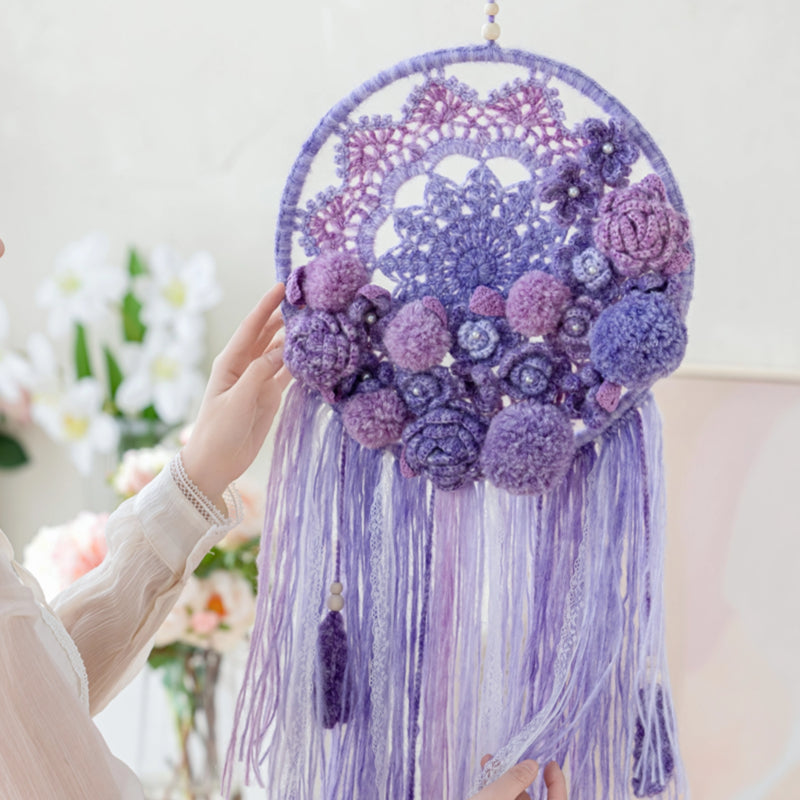 Floral Feather Dreamcatcher Crochet Pattern
