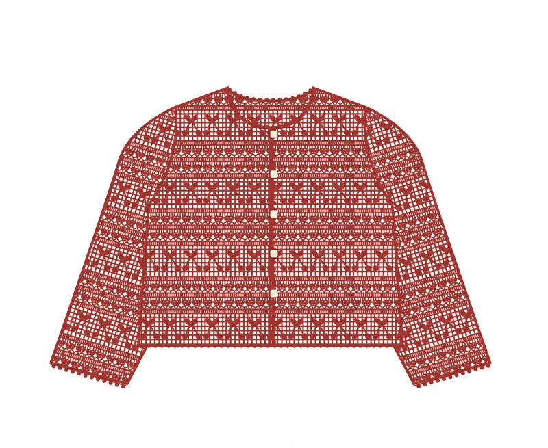 Cherry Cardigan Crochet Yarn Kit