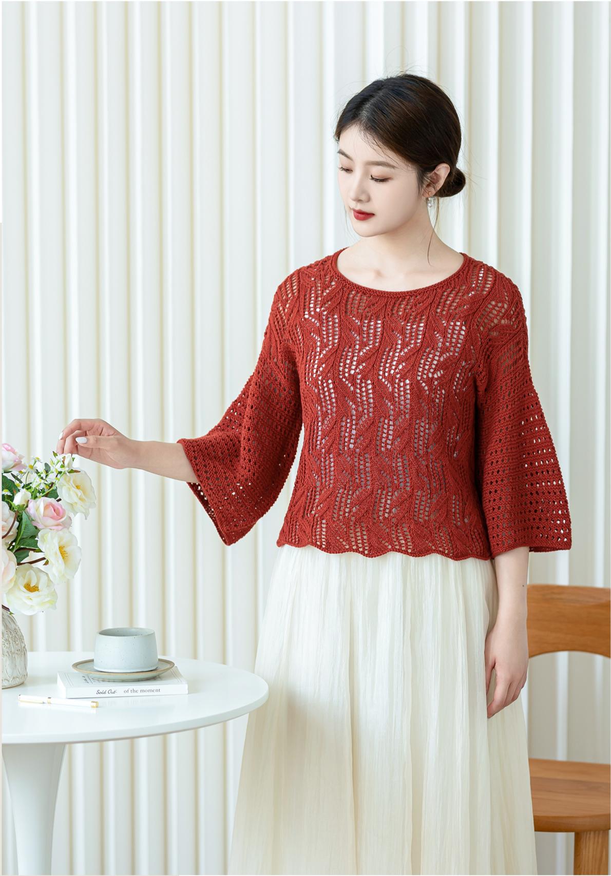 Rhiannon Bell Sleeves Top Knit Yarn Kit