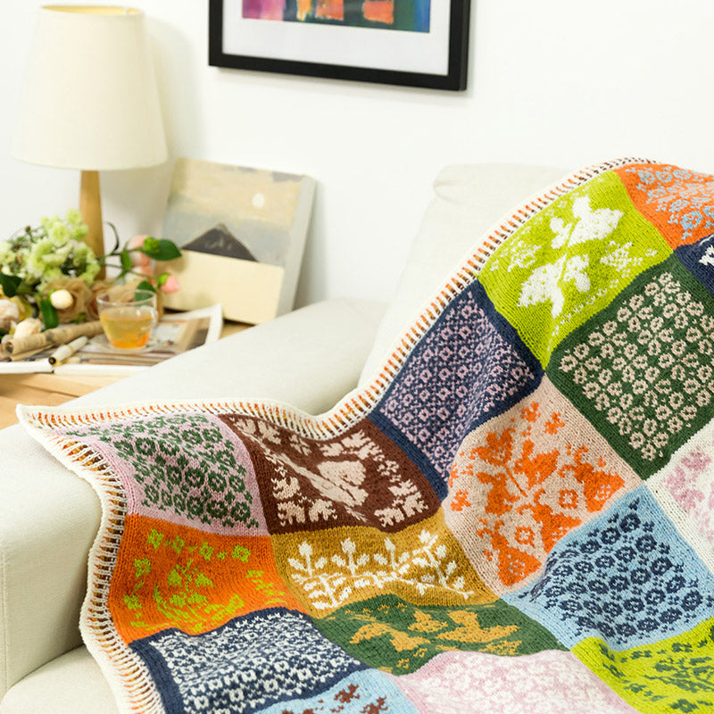 Joyful Breeze Intarsia Blanket Knit Yarn Kit