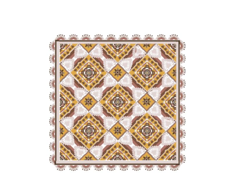 Serene Sandalwood Patchwork Blanket Crochet Yarn Kit