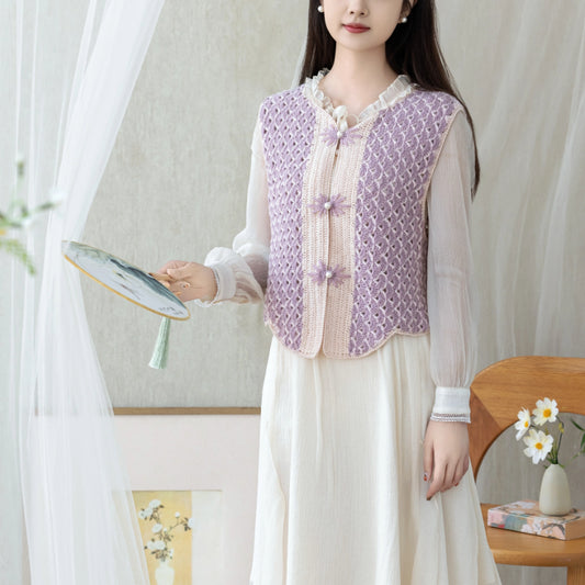 Kit de crochet Cloud Vest | Série Esthétique chinoise | La famille de Susan