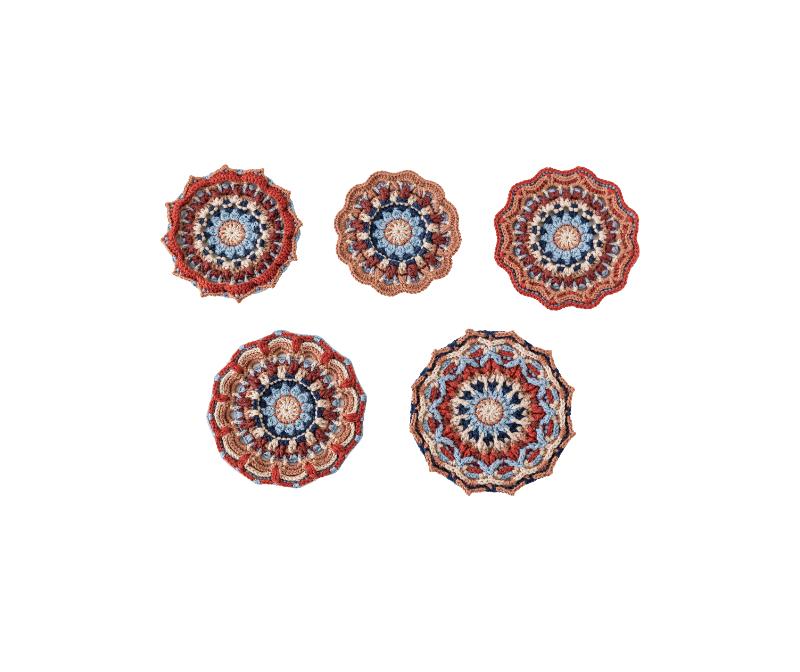 Happy Tea Time Coaster Crochet Yarn Kit