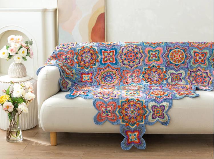 Essaouira Patchwork Blanket Digital Crochet Pattern