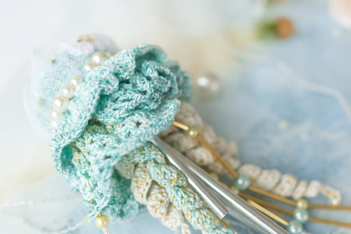 Jellyfish Wind-bell Crochet Yarn Kit