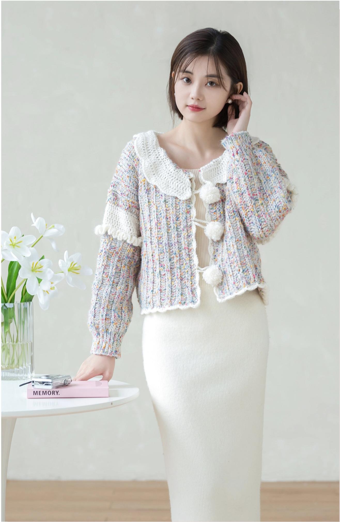 Candy Cardigan Crochet Yarn Kit