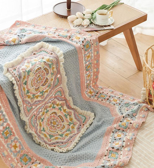 Tudor Rose Blanket Crochet Yarn Kit