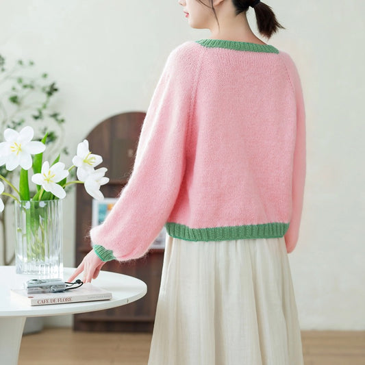 Peach Sweater Set Knit Pattern