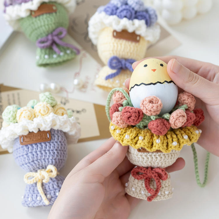Flower Egg Pouch Crochet Pattern