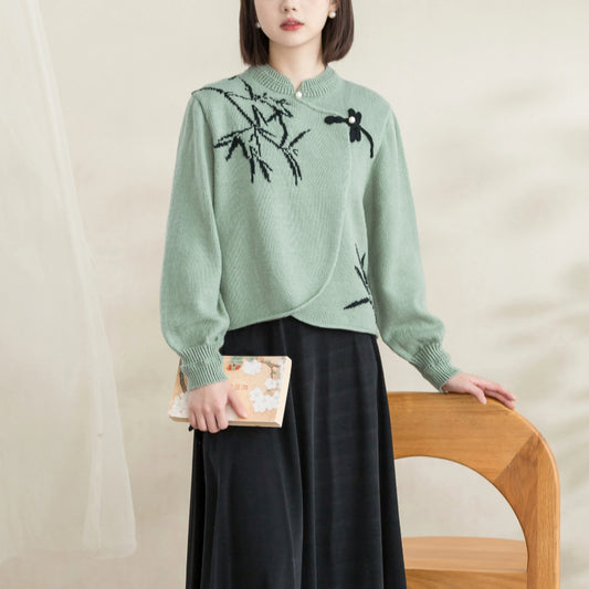 Bambus Schatten Strickjacke Digitales Muster