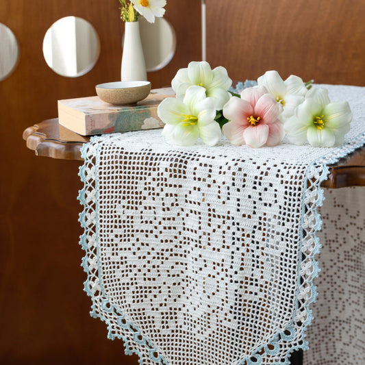 Häkelgarn-Set mit Pfauendeckchen | Serie „Chinesische Ästhetik“ | Susans Familie