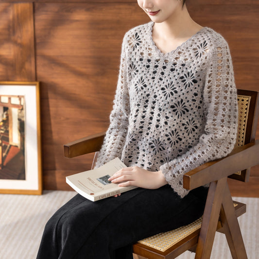 Pull col V Lulu | Série Rétro Nostalgie | La Famille de Susan