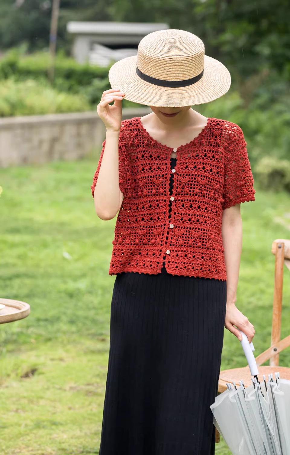 Cherry Cardigan Crochet Pattern