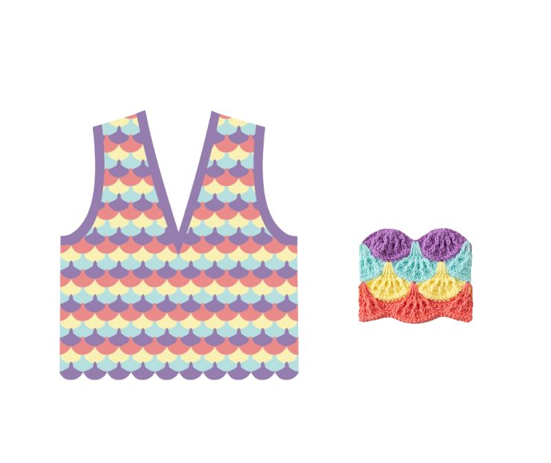 Shell Hues Vest Crochet Yarn Kit