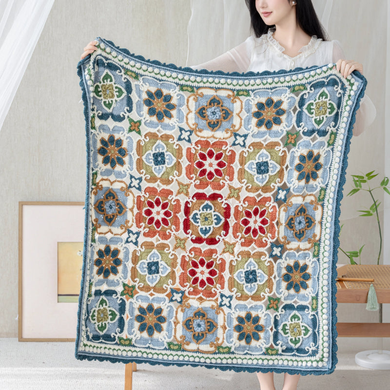 Lotus Patchwork Blanket Crochet Pattern