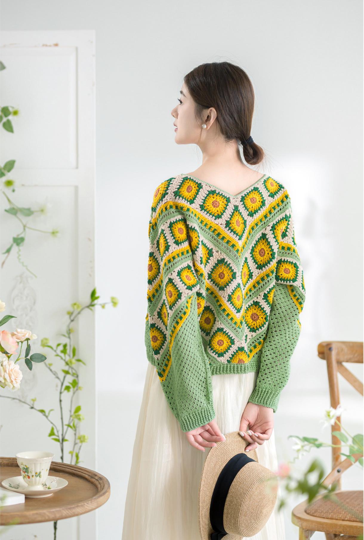Flower Only Patchwork Top Crochet Pattern