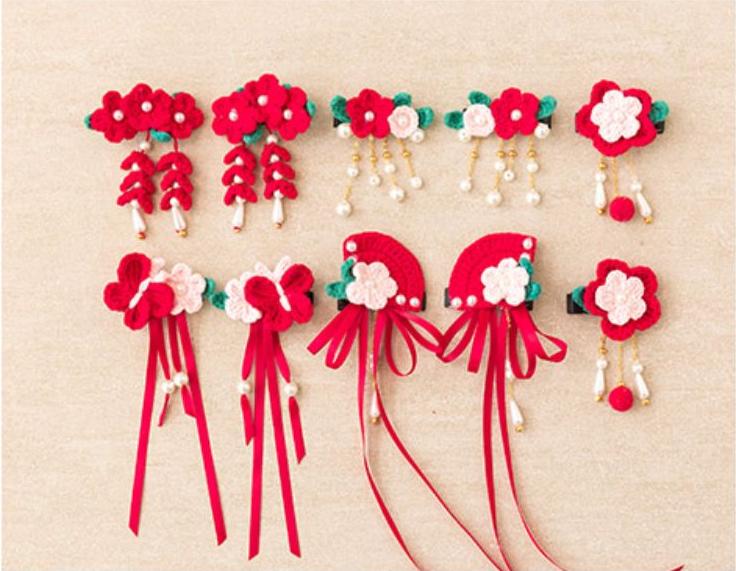 Blossom Hair Accessories Crochet Yarn Kit
