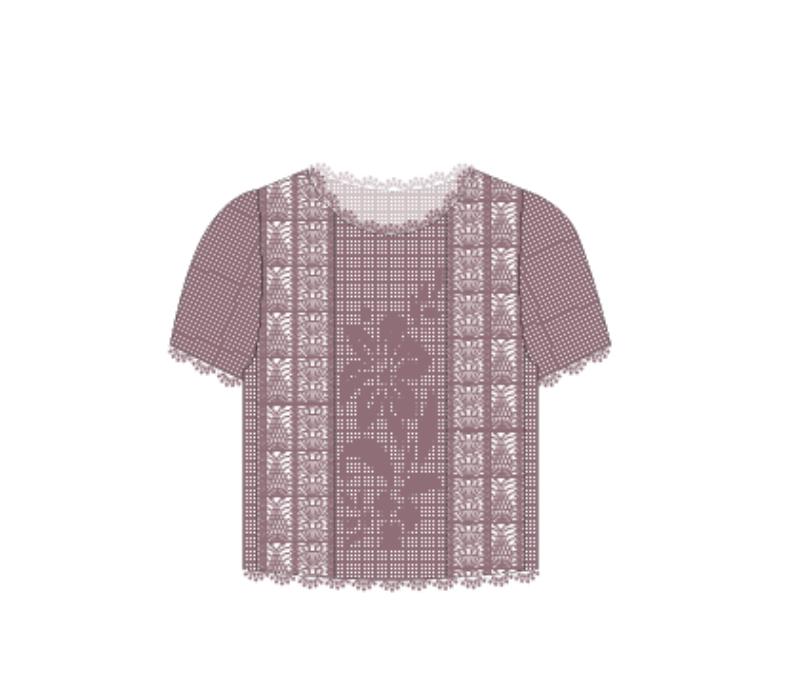 Romantic Floral Lace Top Crochet Yarn Kit