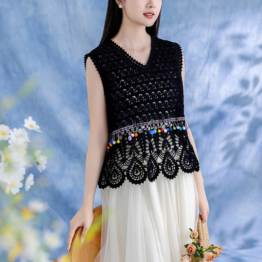 Skylark Vest Crochet Yarn Kit | Colorful Yunnan Series | Susan's Family