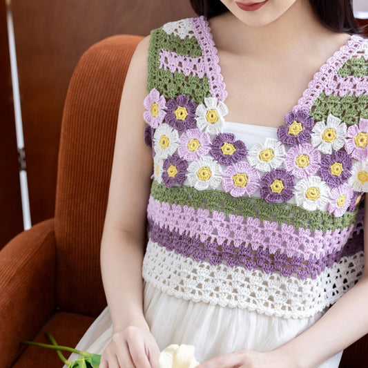 Spring Breeze Vest Crochet Yarn Kit