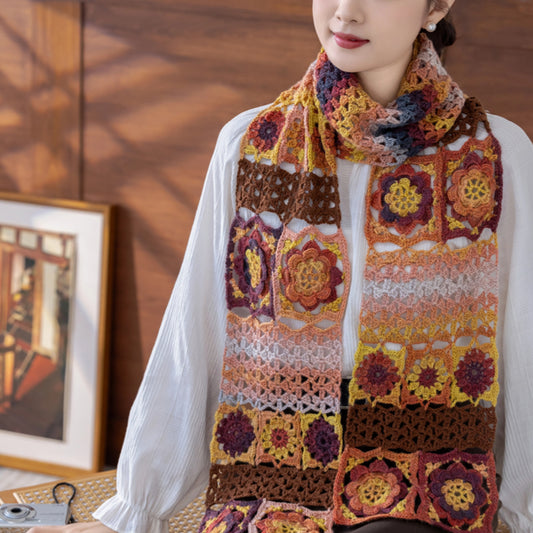 Kit de crochet pour écharpe Qióng | Série Rétro Nostalgie | La famille de Susan