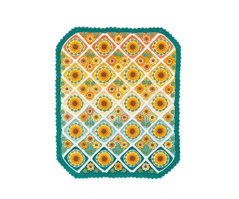 Sunflower Blanket Crochet Yarn Kit | Susan's Family Beginners Crochet Kit