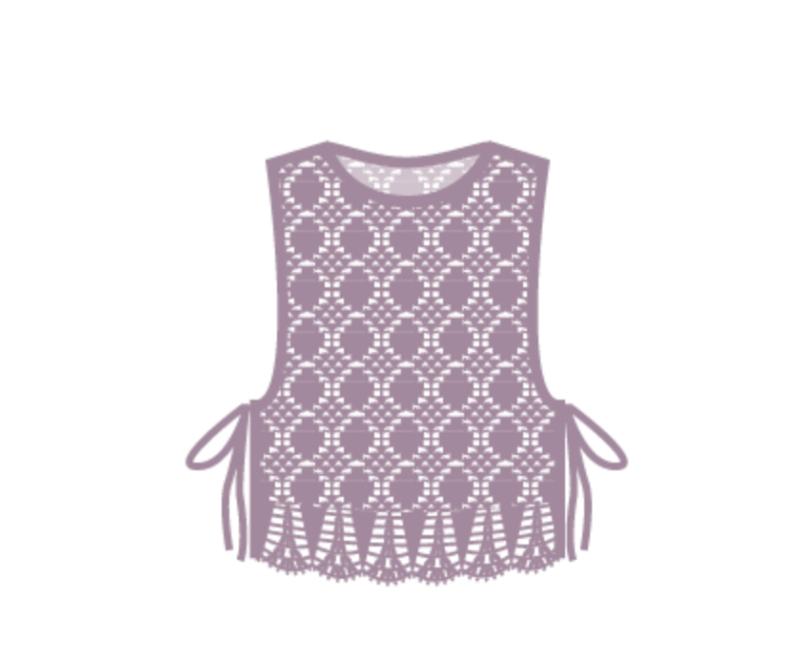 Summer Wind Tie-back Vest Crochet Yarn Kit