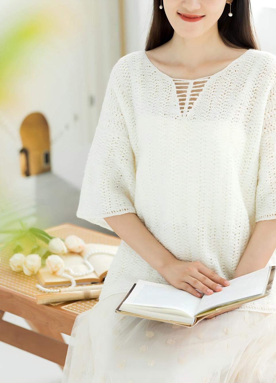 Palm Blouse Crochet Pattern