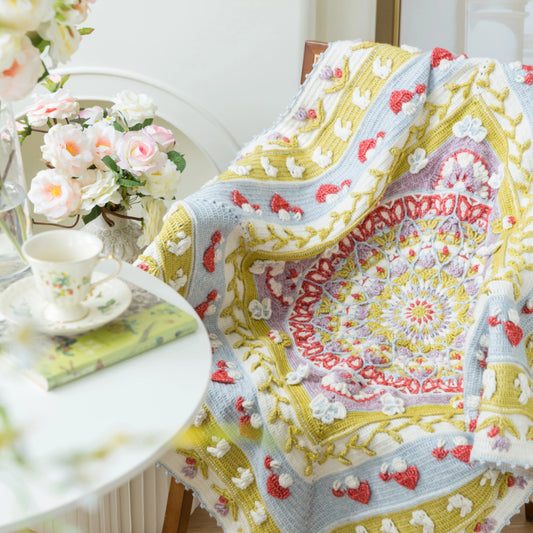 Modèle de couverture au crochet Alice au pays des merveilles